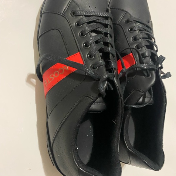 Mens Lacoste black leather casuals US 11.5 - Picture 3 of 7